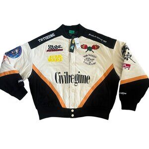 Civil Regime x Star Wars Pod Racing Racer Jacket Men's Medium Black Embroidered